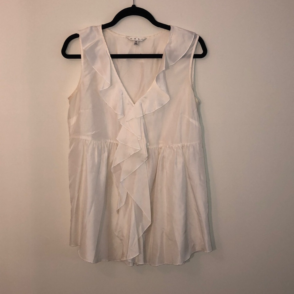 Silk CAbi white blouse
